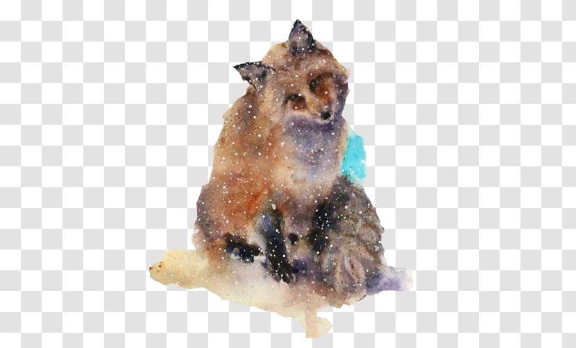 Watercolor Painting Art Printmaking Fox - Psychedelic Pictures Transparent PNG