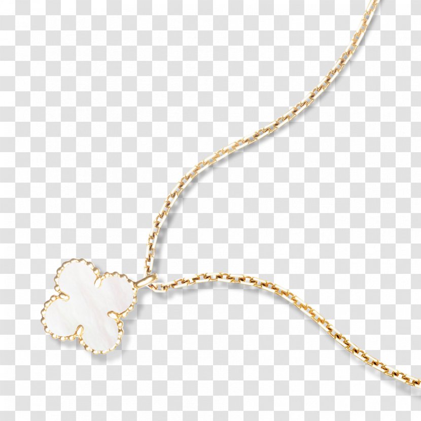 Van Cleef & Arpels Charms Pendants Necklace Colored Gold Nacre - Chain Transparent PNG