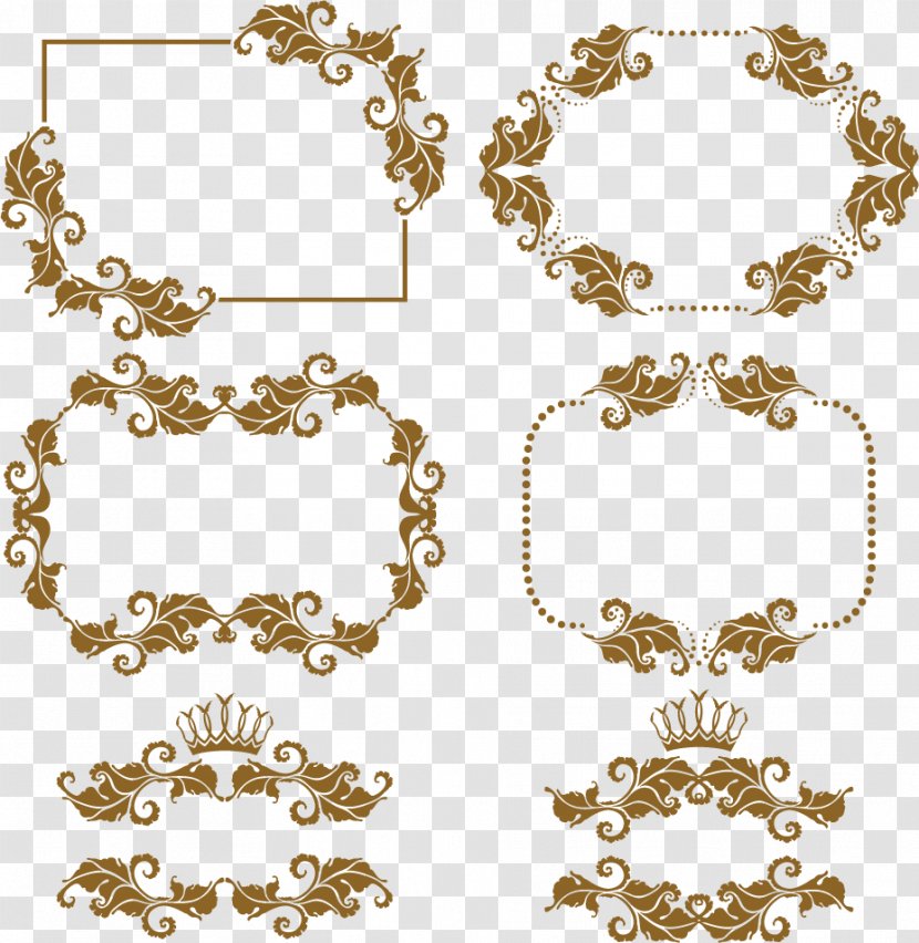 Royalty-free Decorative Arts Clip Art - Body Jewelry - European Border Brown Ring Transparent PNG