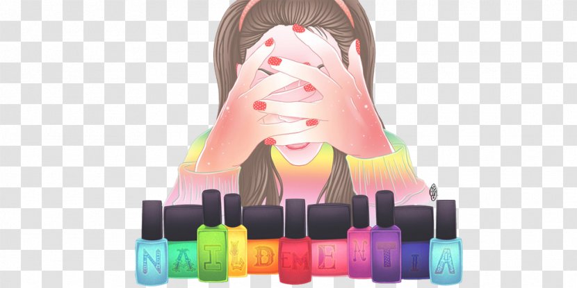 Drawing Kawaii Poison Lips Nail Product Design - Attenzione Pattern Transparent PNG
