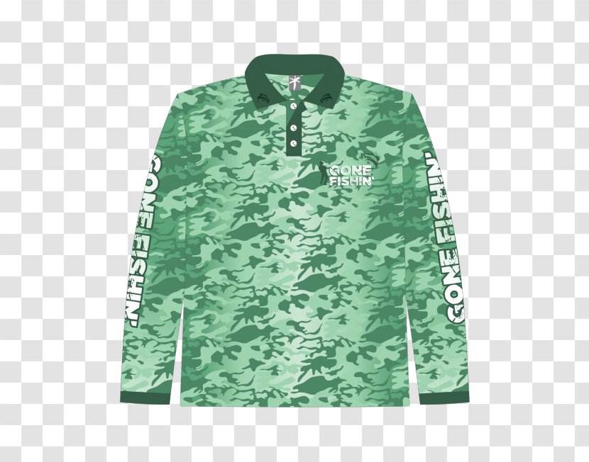 Long-sleeved T-shirt Aloha Shirt - Green - Gone Fishing Transparent PNG
