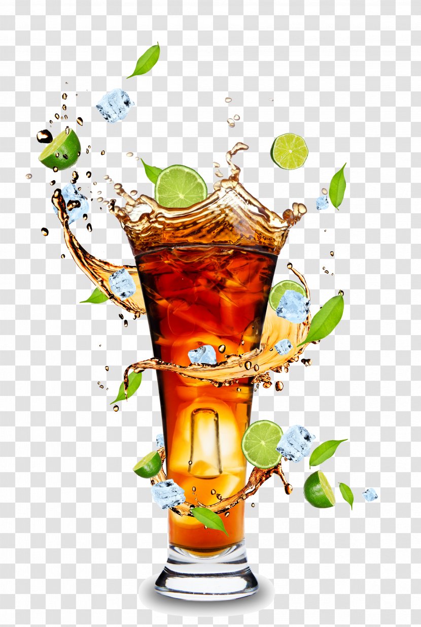 Orange Juice Cocktail Rum And Coke Cola - Soda Fountain - Fruit Beverage Cups HD Picture Material Transparent PNG