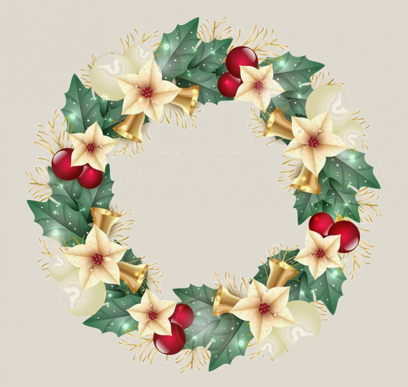 Wreath Christmas Decoration Ornament Tree - Flower Transparent PNG