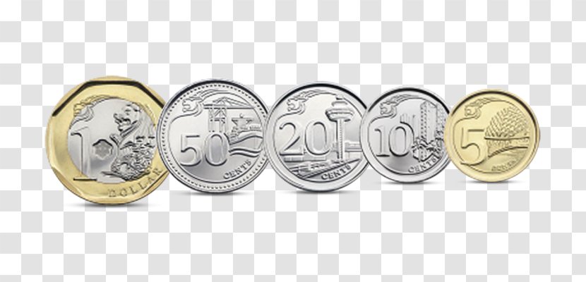 Dollar Coin Singapore Silver Money - Bimetallic - 20 Cent Euro Transparent PNG