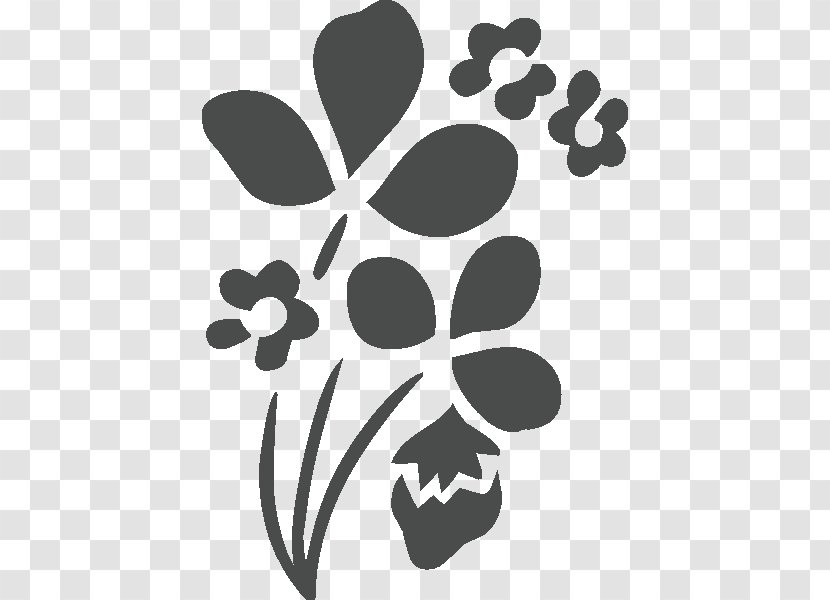 Cut Flowers Rubber Stamp Sticker Pattern - Wall Decal - Flower Transparent PNG