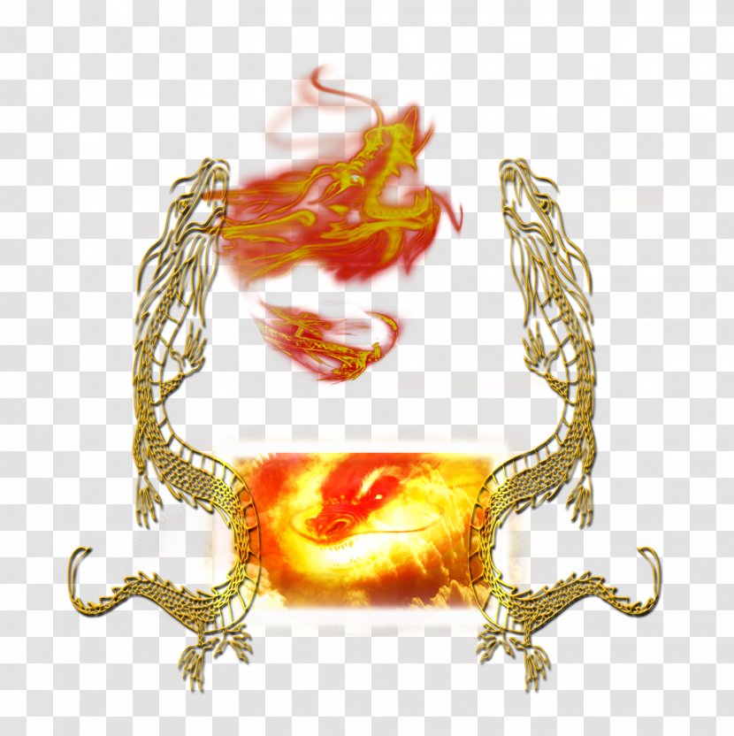 Text Character Fiction Illustration - Burning Flame Fire Dragon Transparent PNG