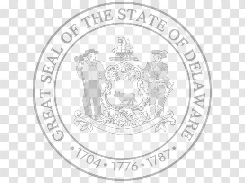 Delaware Line Art Brand United States Senate Font - Black And White Transparent PNG