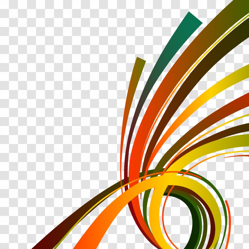 Line Curve - Geometric Abstraction - Colorful Stripes Transparent PNG