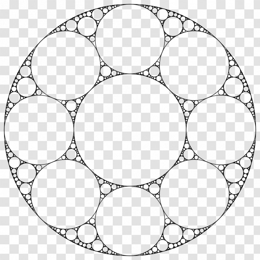 Apollonian Gasket Circles Mathematics Geometry - Circle Packing - Golden Geometric Transparent PNG