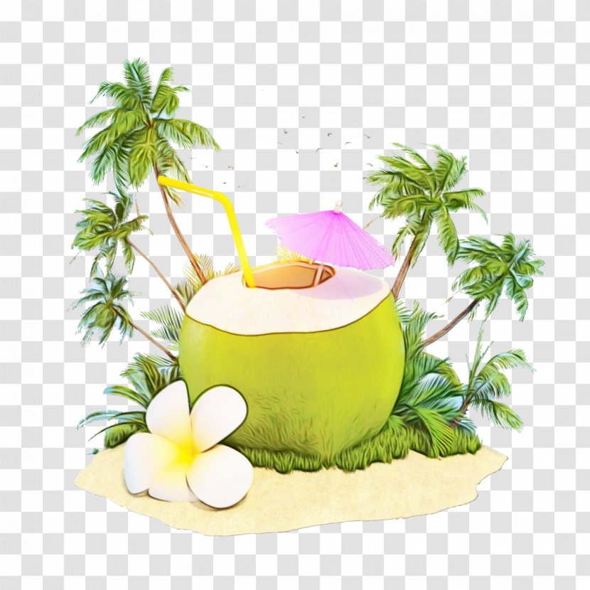 Coconut Tree Cartoon - Sales Promotion - Arecales Palm Transparent PNG