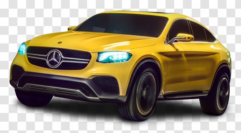 2018 Mercedes-Benz GLE-Class GLC Coupe M-Class Sport Utility Vehicle - Bumper - Mercedes Benz Yellow Car Transparent PNG