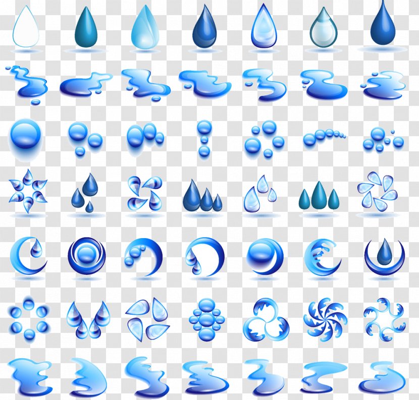 Drop Logo Icon - Computer - Water Droplets Vector Transparent PNG