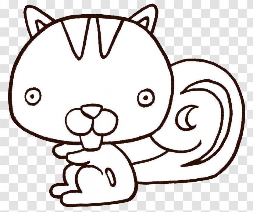 Kitten Cartoon Illustration - Stick Figure Cat Transparent PNG
