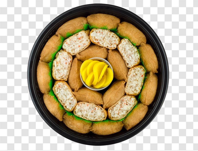Spam Musubi Takuan Vegetarian Cuisine Sushi Hot Dog - Platter Transparent PNG