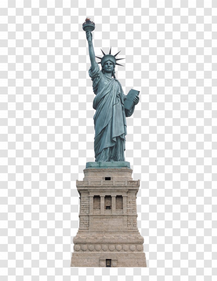 Statue Of Liberty New York Harbor Clip Art - Monument - Cathedral Transparent PNG