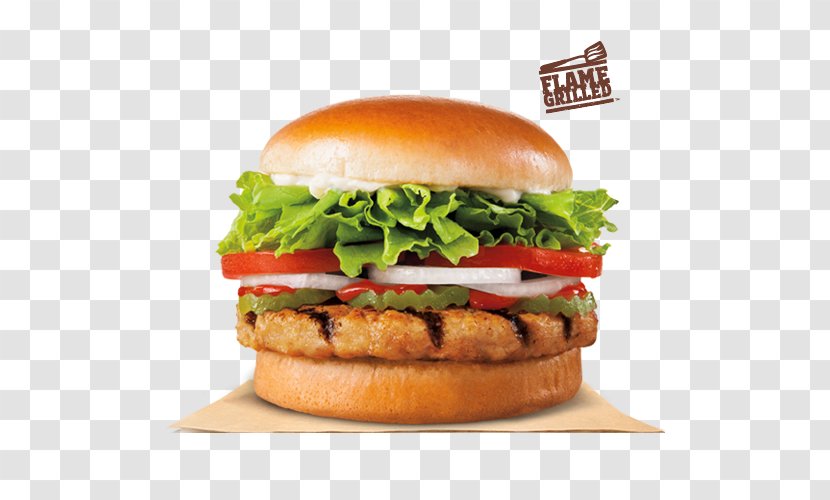 Burger King Grilled Chicken Sandwiches Hamburger TenderCrisp Barbecue - Sandwich - Fast Food Transparent PNG