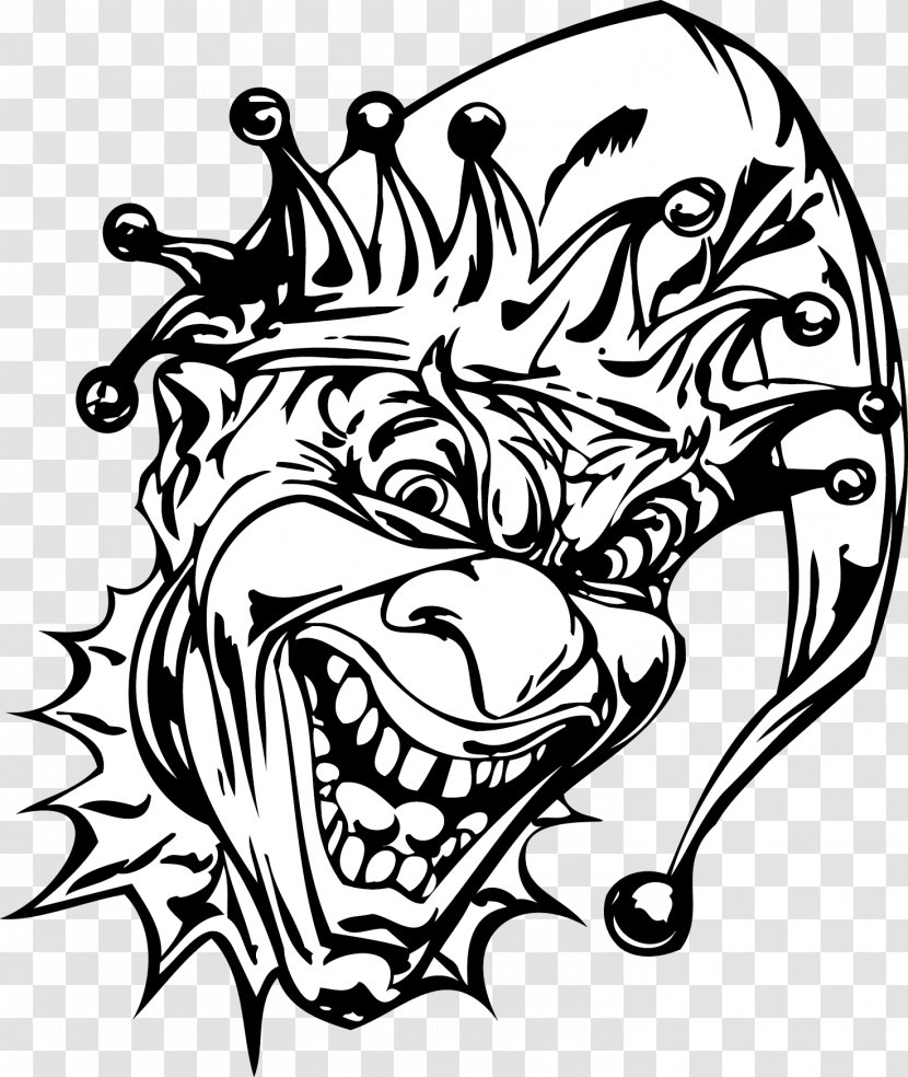 Joker Evil Clown AutoCAD DXF - Tree - Vector Transparent PNG