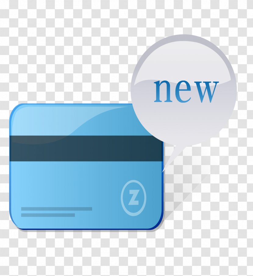 Blue Bank Card Credit - Vector Transparent PNG
