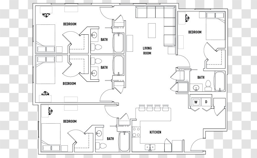 Floor Plan Technical Drawing - Design Transparent PNG