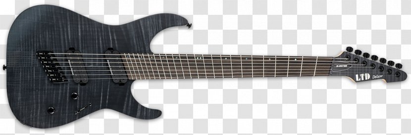 Seven-string Guitar ESP LTD EC-1000 Guitars Electric - Fingerboard Transparent PNG
