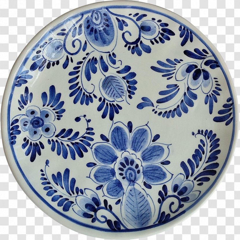 Plate Blue And White Pottery De Koninklijke Porceleyne Fles Delftware Gouda, South Holland Transparent PNG