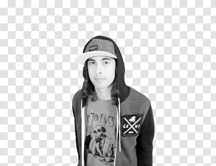 Vic Fuentes Black And White Pierce The Veil Musician - Cartoon - Andrew Cole Transparent PNG