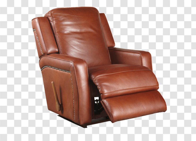 Recliner La-Z-Boy Chair Couch Furniture - Leather - Brown Ottoman Transparent PNG