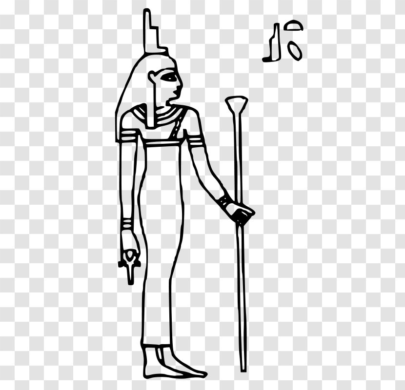 Ancient Egyptian Deities Isis Coloring Book Clip Art - Human - Ra En Transparent PNG