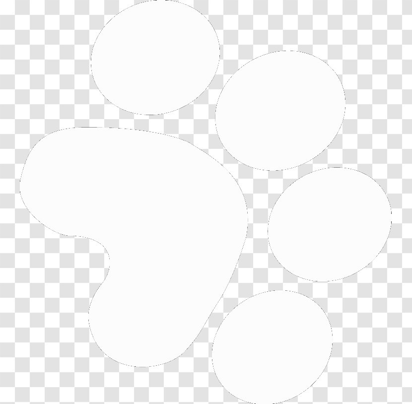 Circle Angle Pattern - White - Dog Paw Print Stencil Transparent PNG