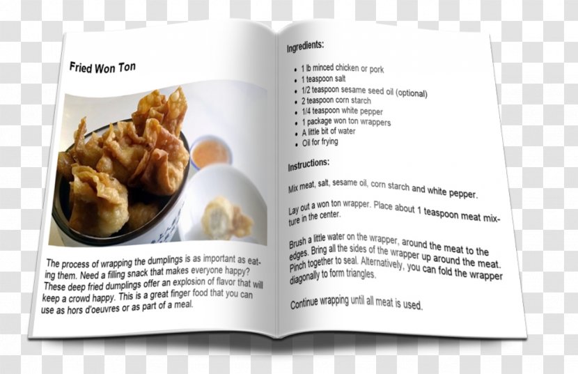 Food Recipe Brochure - Chinese Style Recipes Transparent PNG