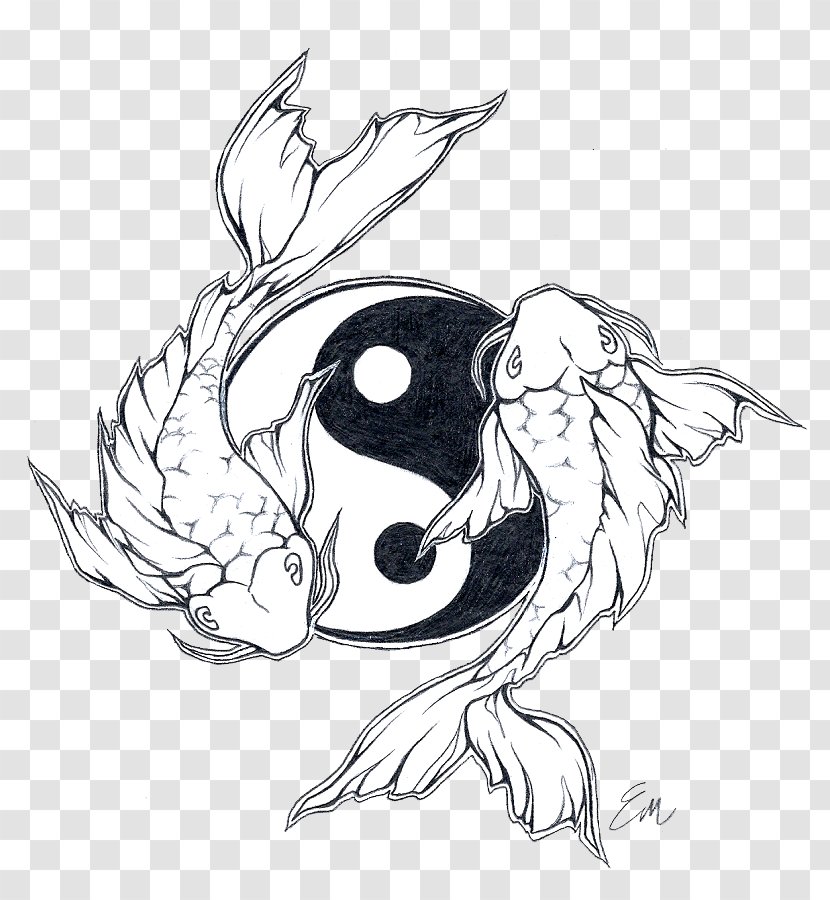 Butterfly Koi Yin Yang Fish And Tattoo Transparent PNG