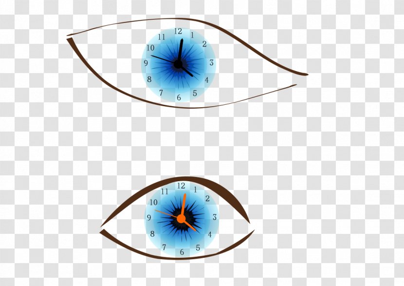 Clock Eye Timer Clip Art - Blue Transparent PNG