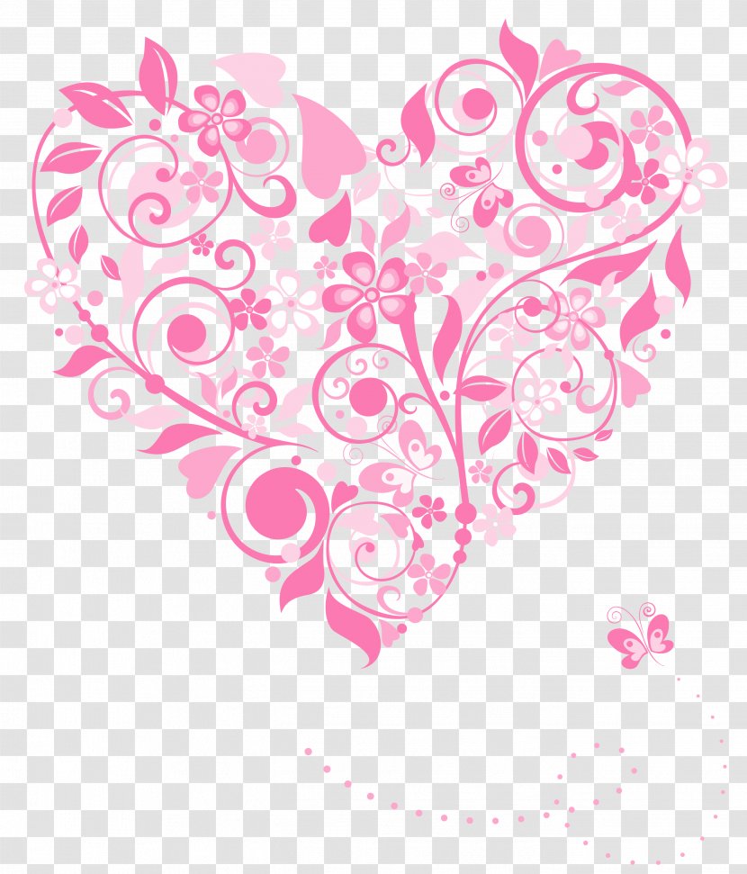 Heart Flower Valentine's Day Pattern - Decoration Transparent PNG