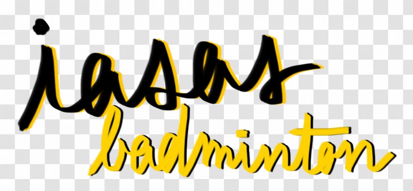 Graphic Design Logo Calligraphy Font - Yellow - Badminton Tournament Transparent PNG
