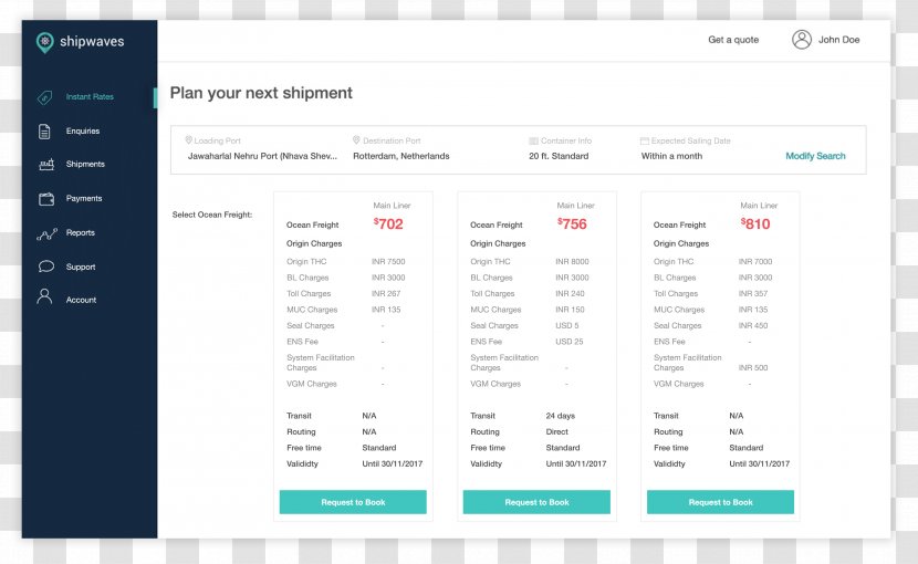 Screenshot Computer Program Web Page - Freight Forwarding Transparent PNG