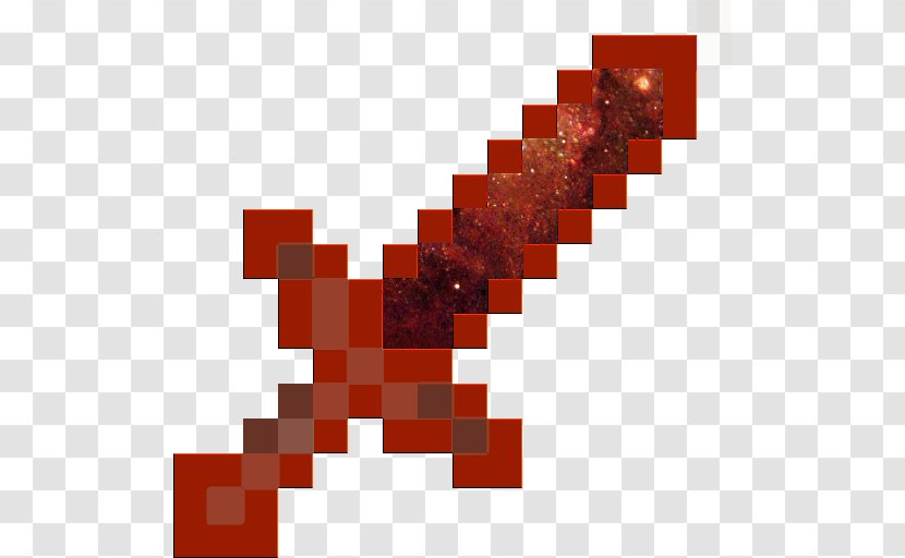 Minecraft Terraria Mod Sword Red Stone Transparent PNG