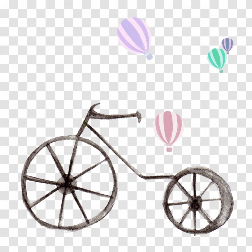 Bicycle Illustration - Hand-painted Transparent PNG