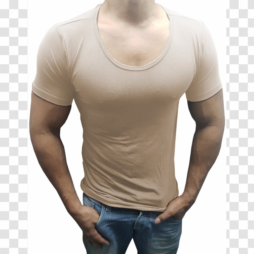 T-shirt Neck Beige Transparent PNG