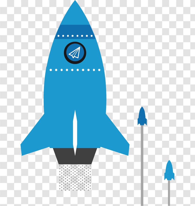 Blue Download - Color - Vector Rocket Transparent PNG
