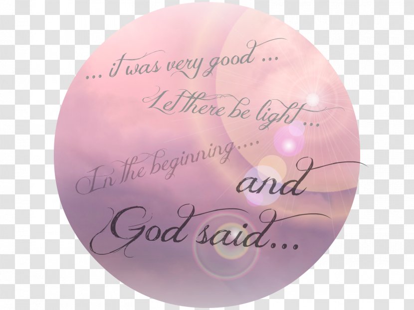 Christmas Ornament Pink M Font Day - Genesis Bible Art Journaling Transparent PNG