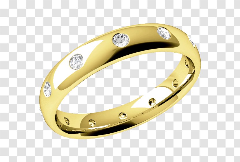 Wedding Ring Diamond Brilliant Colored Gold - Silver - Ladies Rings Transparent PNG