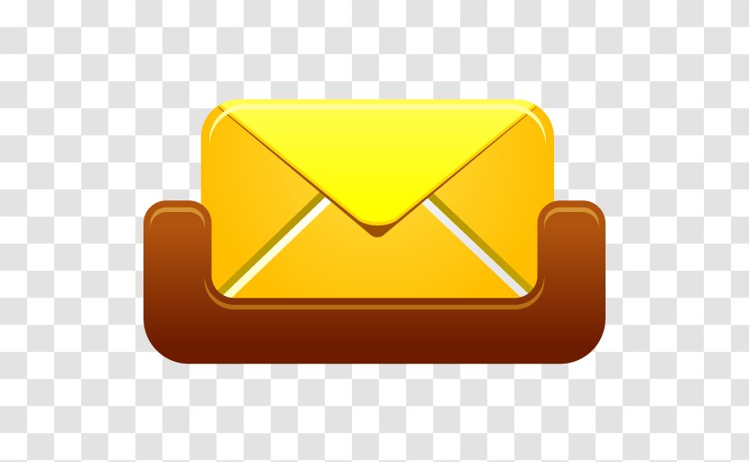 Angle Yellow Orange - Email Box - Mailbox Transparent PNG