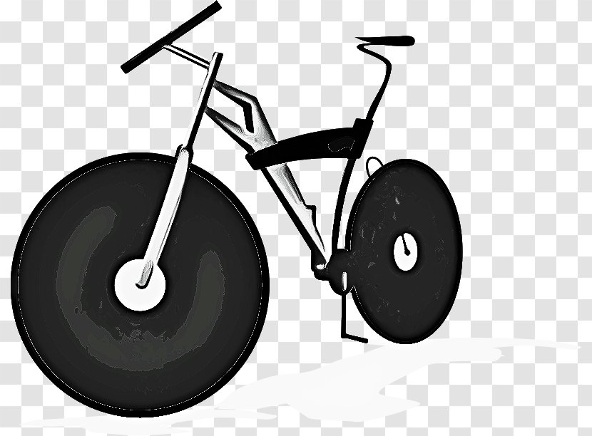 Mountain Cartoon - Vehicle - Blackandwhite Bicycle Tire Transparent PNG