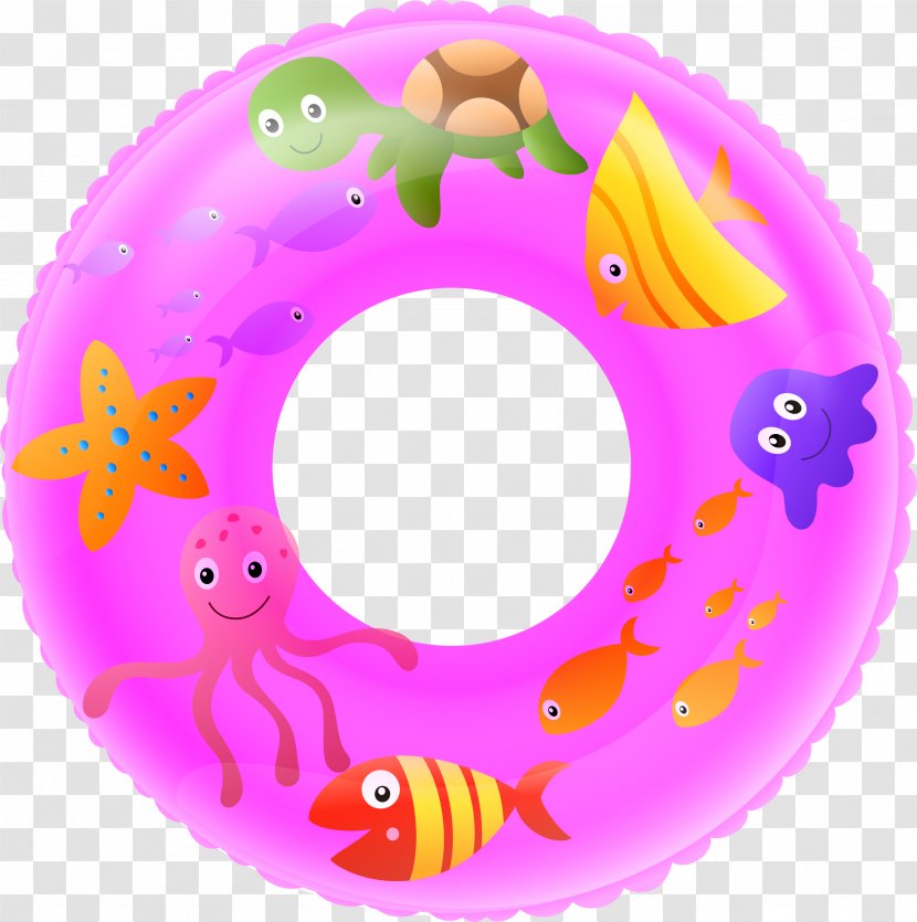 Swim Ring Download - Purple Cartoon Transparent PNG