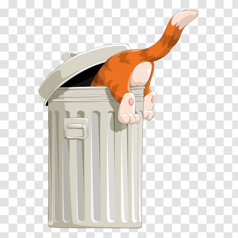 Cat Waste Container Clip Art - Royaltyfree - Trash And Vector Transparent PNG