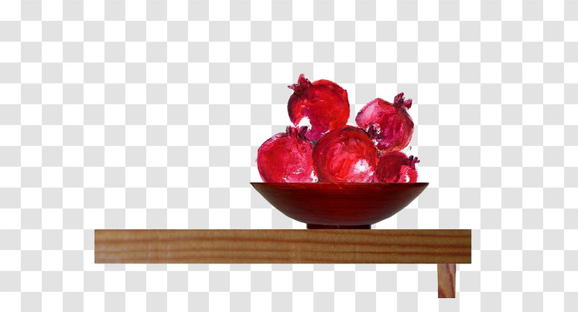 Pomegranate Fruit Painting Bowl Food Transparent PNG