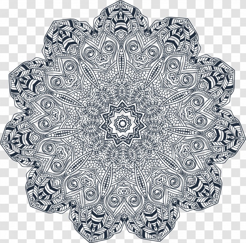 Mandala Euclidean Vector Pattern - Chakra - Abstract Hand-painted Transparent PNG