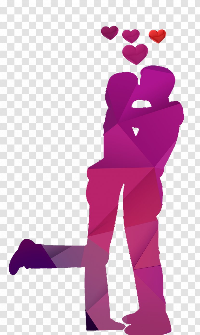 Valentines Day Heart Qixi Festival Love - Cartoon - Couple Gradient Material Transparent PNG