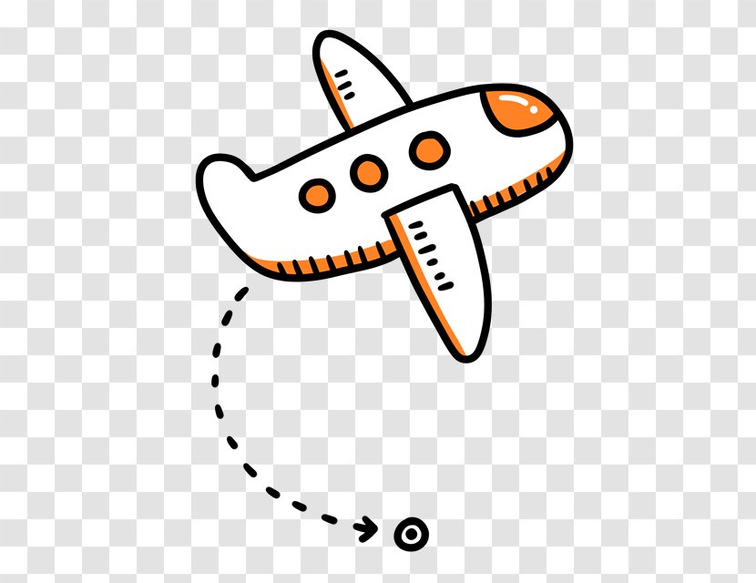 Airplane Cartoon Clip Art - Rgb Color Model - Orange Simple Plane Decoration Pattern Transparent PNG