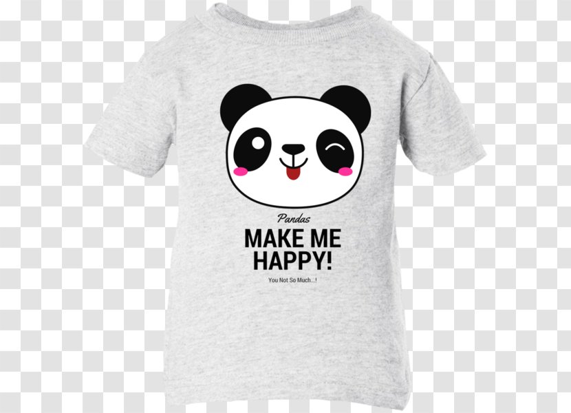 T-shirt Hoodie Giant Panda Bib - Heart - Make Me Happy Transparent PNG